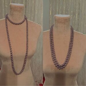 Elegant Purple pearl Beaded Necklace